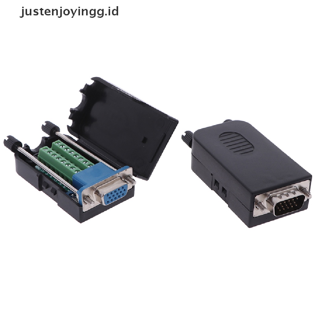 Db15 VGA Male 3 Baris 15 Pin Konektor Plug Breakout Terminals