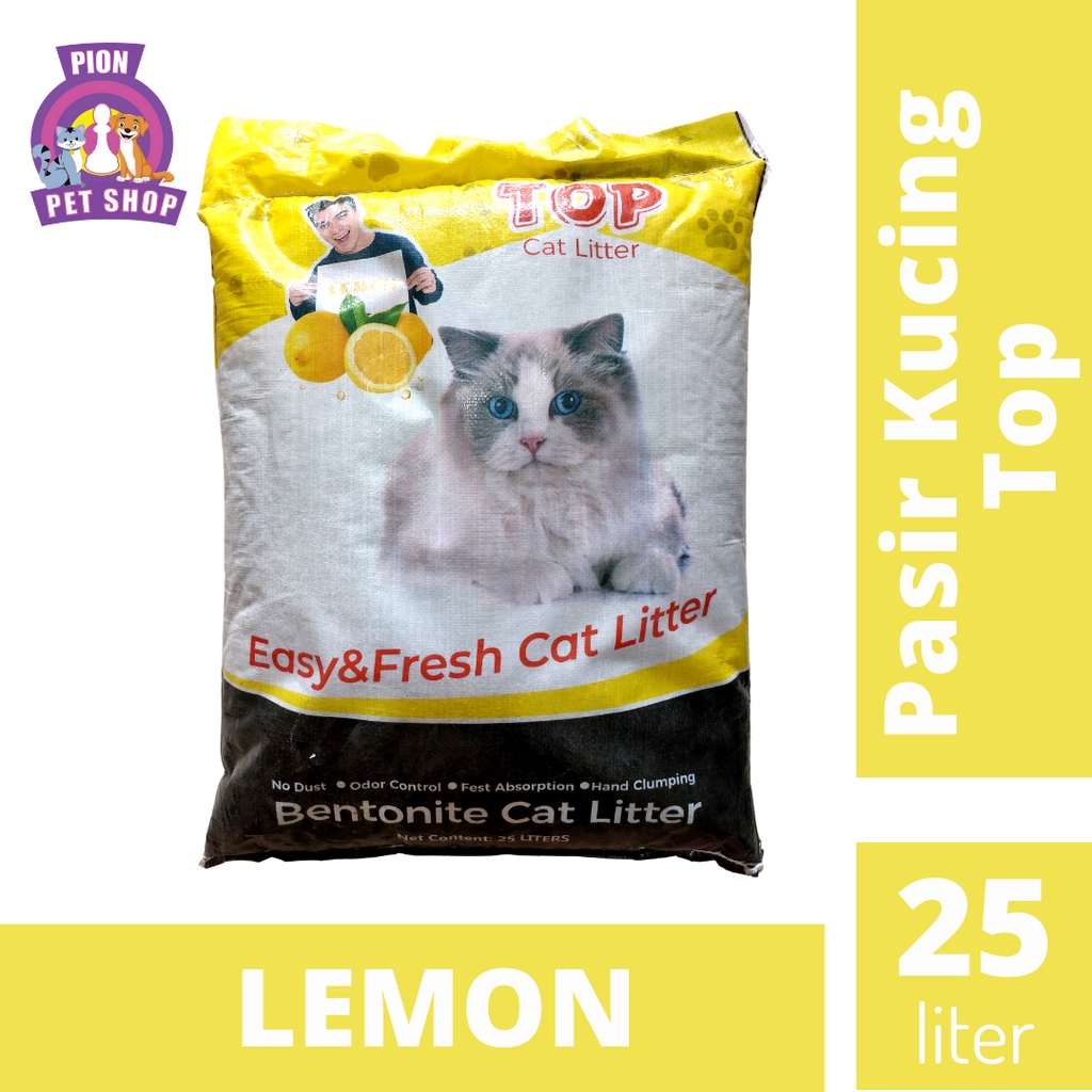 Pasir Gumpal Wangi Bentonite - Top Cat Litter 25 liter - Pasir Merk Top