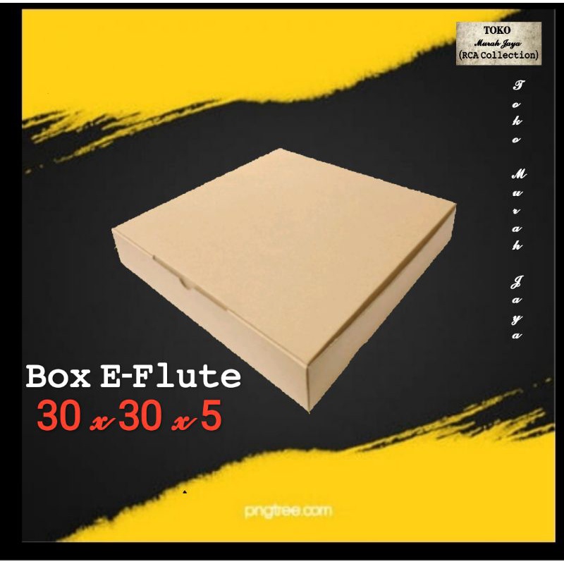 

(Box murah)Box EFlute model box pizza ukuran 30x30xx5.bisa buat packing /hampers souvenir dll