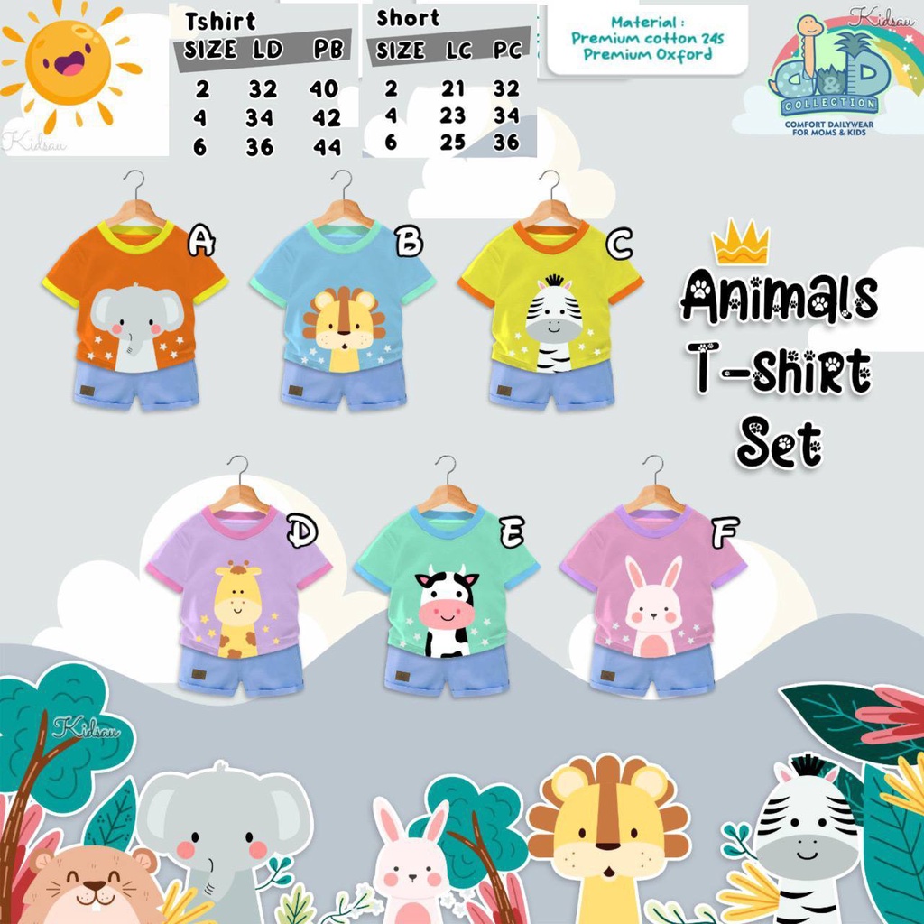Setelan anak Animal T-shirt by DnD kids