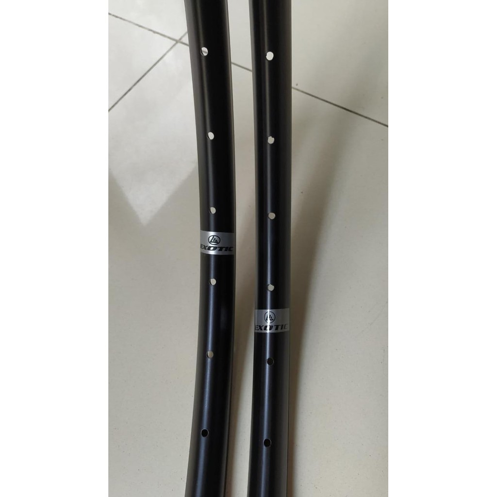 Velg Rims Sepeda Ukuran 27.5 x 1.75 Exotic Double Wall 36 H Set Muka Belakang