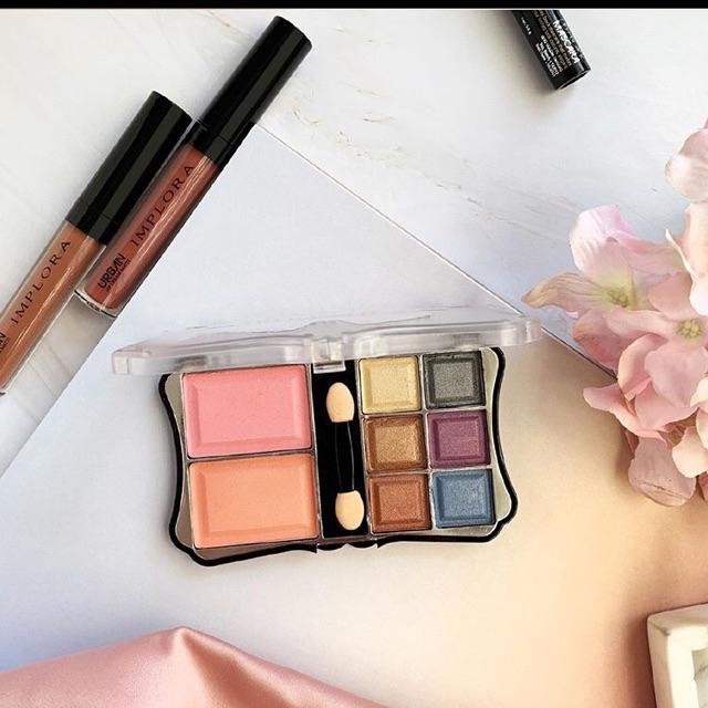 IMPLORA EYESHADOW+ BLUSH ON KUPU-KUPU PALETTE 8 COLOR