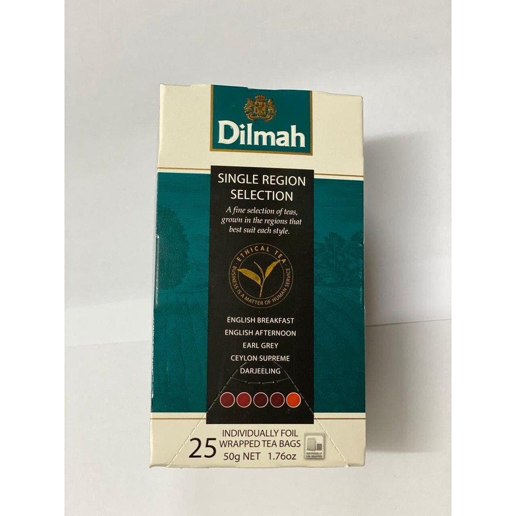 

DILMAH SINGLE REGION SELECTION PACK 50GRAM / TEH CELUP / TEH MURAH / JUAL TEH MURAH