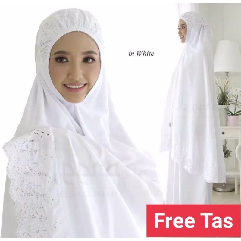 Terlaris Mukena Dewasa Bordir Khadijah Free Tas Cantik COD