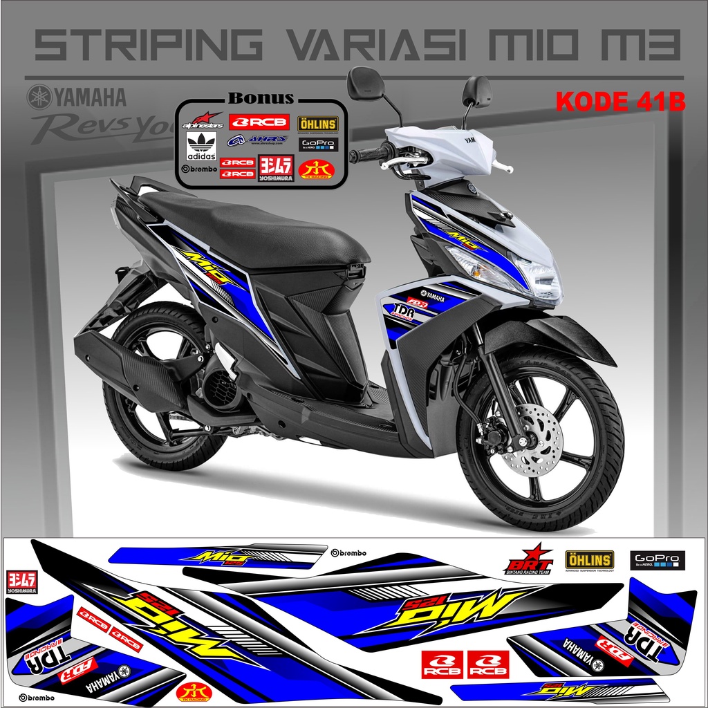 Striping Mio M3 Sticker Mio M3 Variasi Kode 41