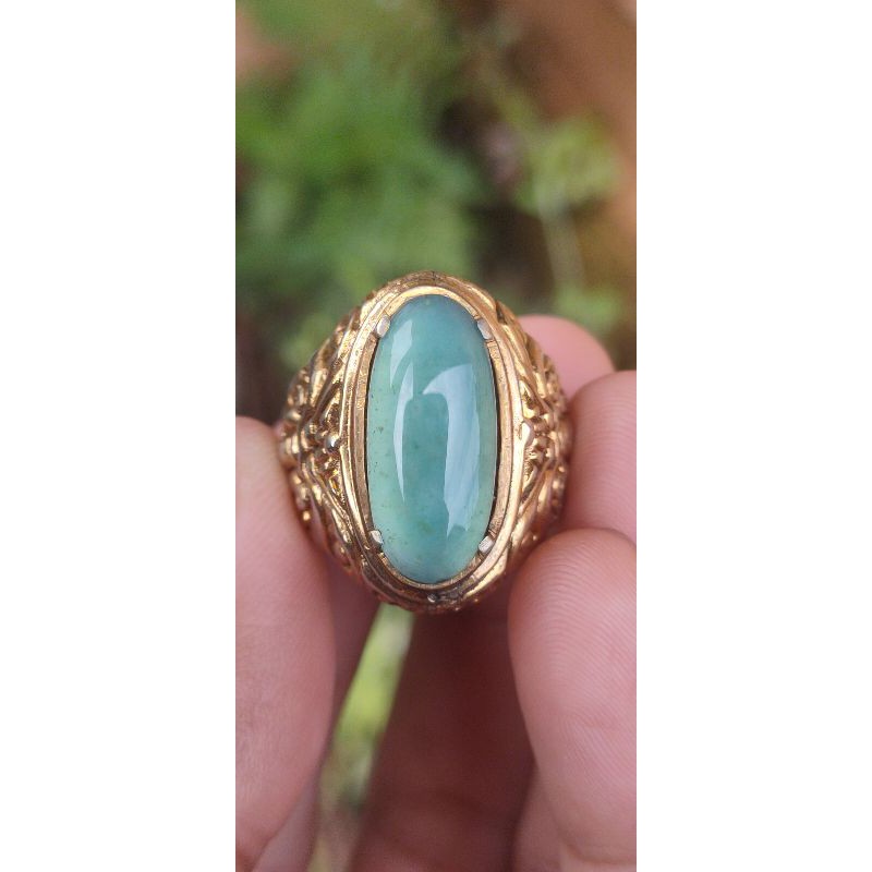 ✅ Natural Bacan Palamea Kristal HQ - Giwang ( Batu Akik Natural Ternate - bukan lumut sungai dareh f