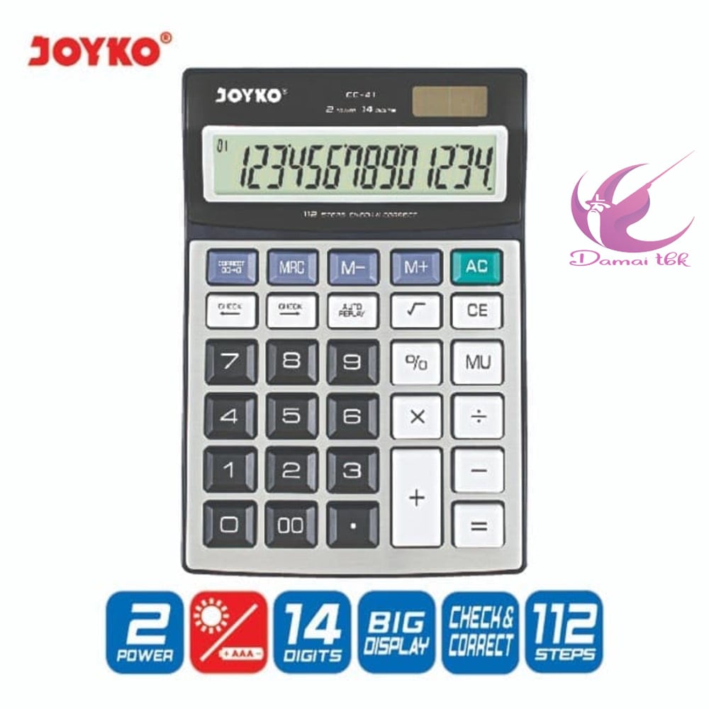 

Calculator Kalkulator Joyko CC-41 14 Digits Check Correct