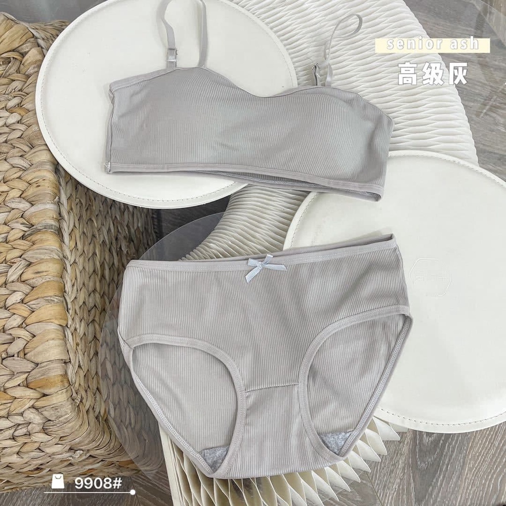 nk PINKYWORLD Bra dan celana dalam set polos/celana dalam dan bra 1set FREESIZE