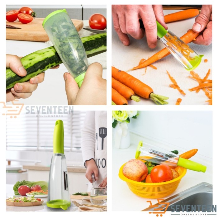 PISAU PENGUPAS KULIT BUAH TABUNG / PISAU KUPAS BUAH STAINLESS PEELER