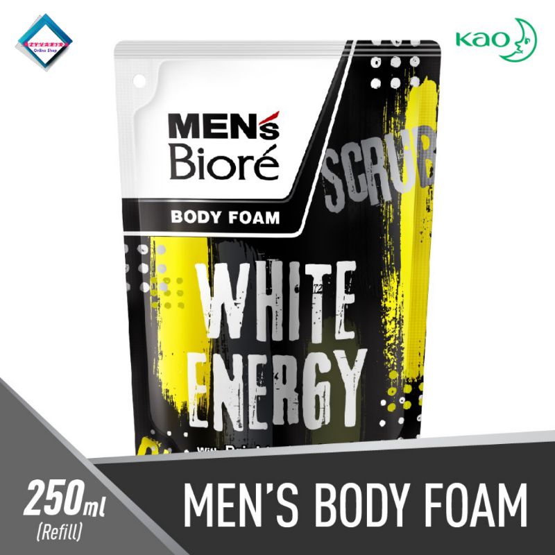 Men's Biore Body Foam White Energy Refill 250 ml
