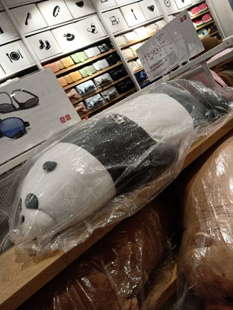 miniso we bare Bears large lying Plush toy boneka beruang besar polar bear