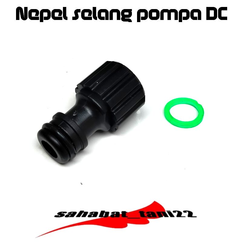 Konektor pompa DC 12volt female 18mm nipel nepel with rubber o-ring