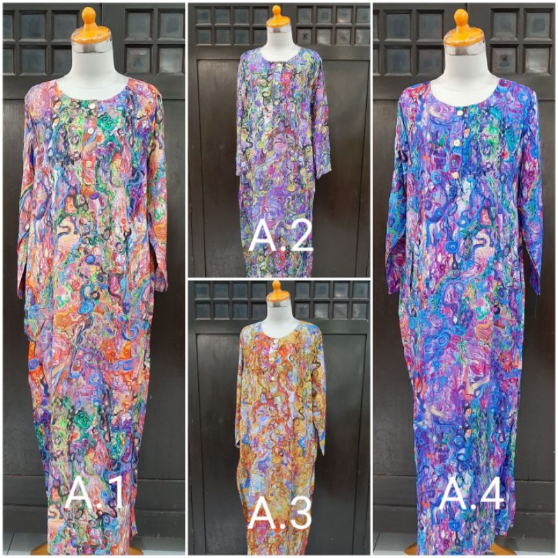 Longdress 19 KUDA MAS Lengan Panjang 3 kancing depan Lingkar dada / LD 118 cm