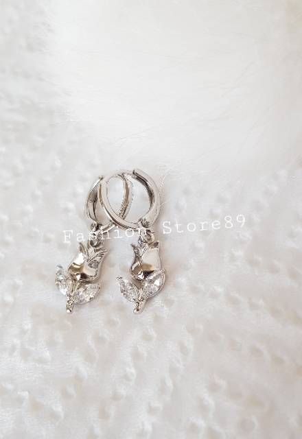 Anting jurai Mawar import xuping cantik perhiasan emas putih replica xuping bestseller fashion