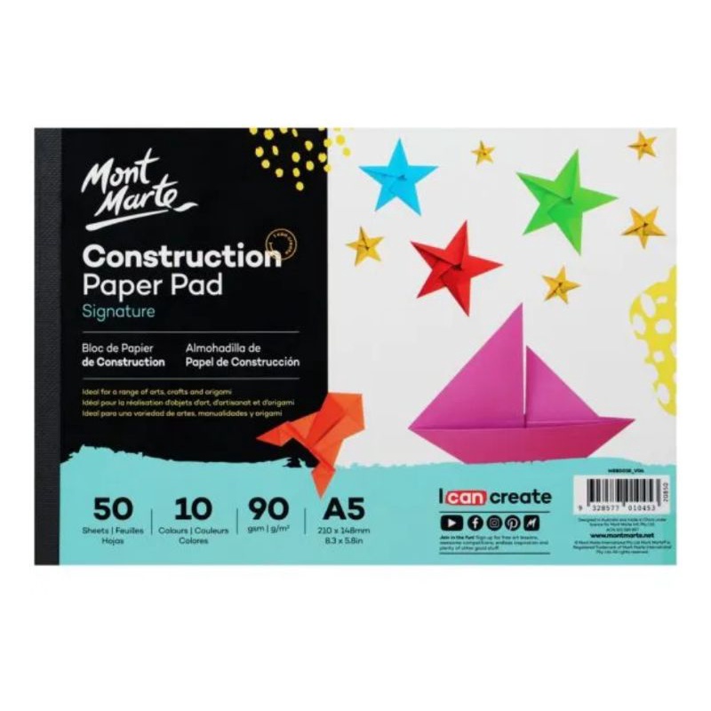 

Mont Marte Construction Paper Signature A5 (8.3 x 5.8in) 50 Sheets