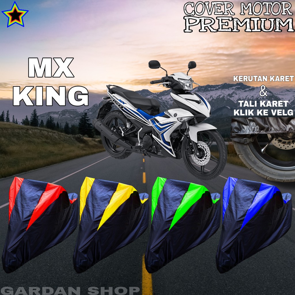 Sarung Motor MX KING Hitam KOMBINASI Body Cover Penutup Pelindung ,Motor Mx King PREMIUM