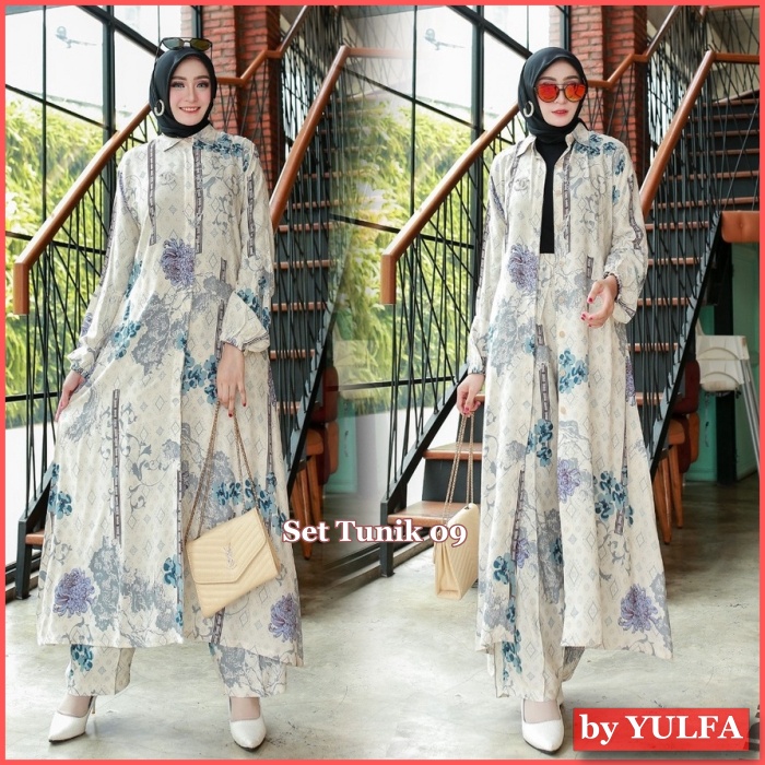 Setelan Tunik Terbaru Setelan Tunik dan Celana Setelan Tunik Terbaru 09