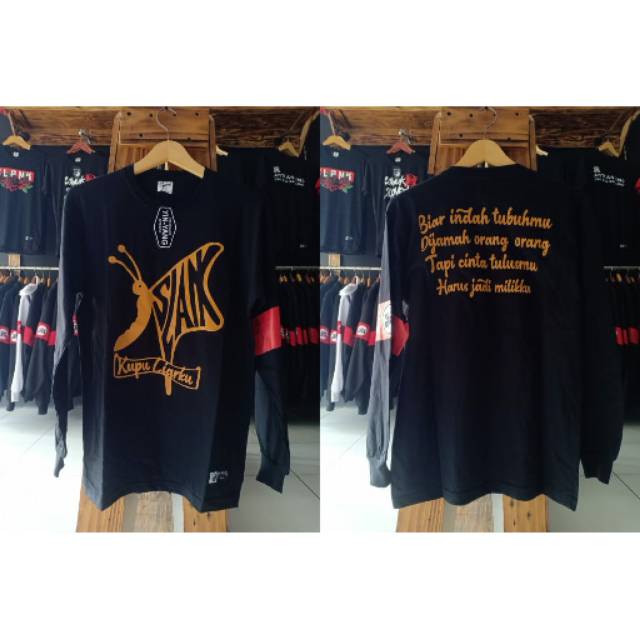 KAOS PANJANG - T-SHIRT SLANK - KUPU LIAR - 100% ORIGINAL