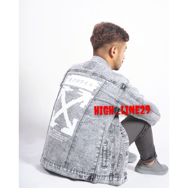 (COD) Jaket jeans sablon, jaket denim sablon, jaket jeans, jaket denim, jaket pria, termurah.