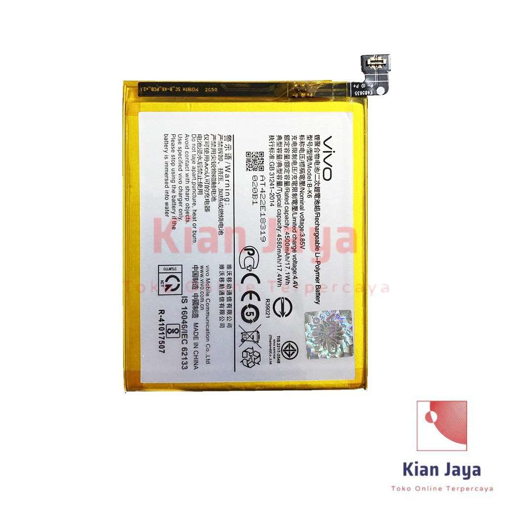 Baterai Vivo V19 / B-K6 Original OEM Batre Batrai Battery Hp V 19 BK6 Ori