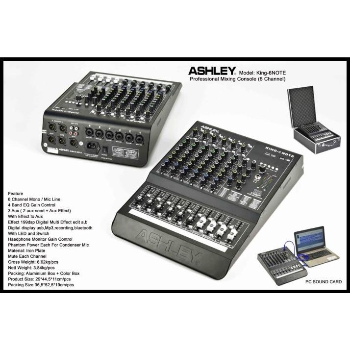 Mixer Ashley King 6 Note / King6Note / King 6Note Original Ashley