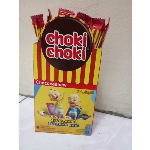 

Choki Choki Chococashew Upin Ipin cokelat pasta dengan kacang mede 10g