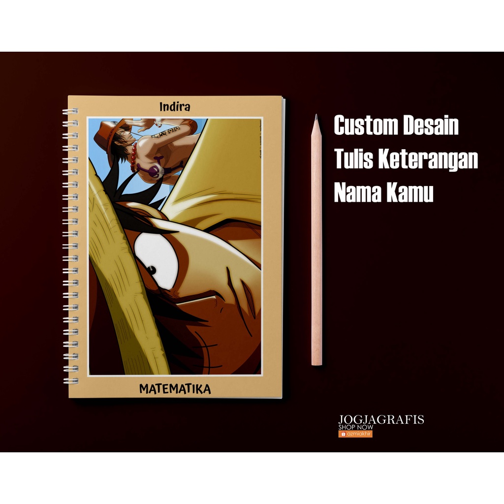 

Notebook Spiral Anime One Piece A5 Custom Desain / BUKU TULIS CUSTOM / bloknot Spiral / Notebook Spiral