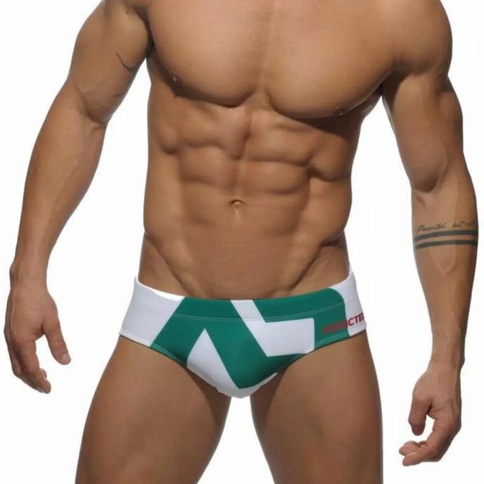 celana renang pria addicted swimwear white