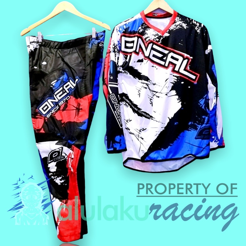 Jersey &amp; Celana Motocross MX Trail Satu Set for Trabas Adventure - 036