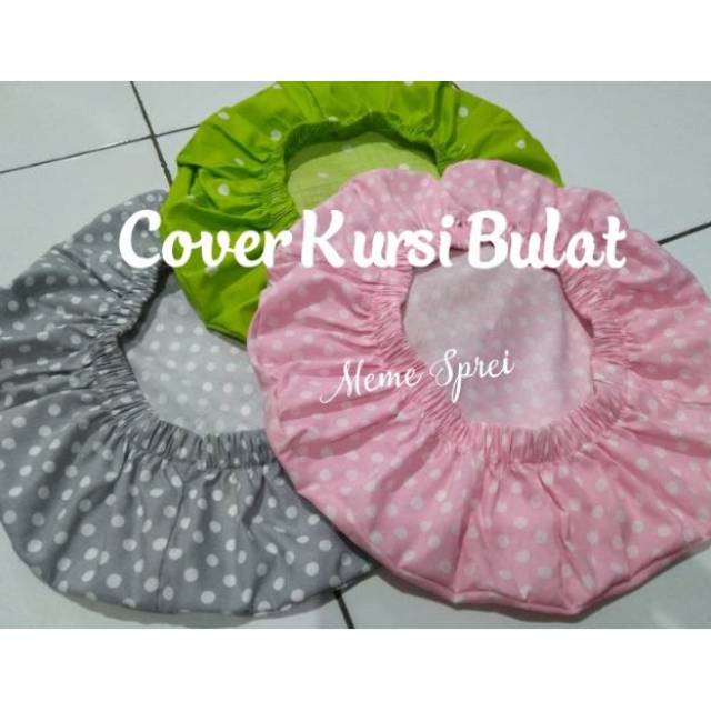 Cover Kursi Salon Bulat | Bar Stool Cover | Sarung Kursi Bulat Bahan Katun