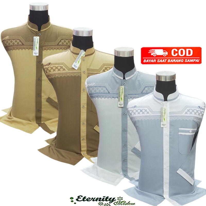 Eternity Moslem BAJU KOKO Pria Dewasa Koko Lengan Panjang