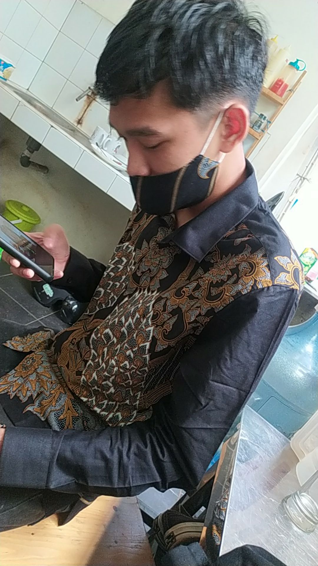 Maginot Kemeja Batik 2.0 Naraya-ls Lengan Panjang Pria + Free Masker