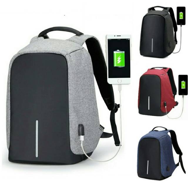 [FREE CABLE USB] TAS RANSEL PRIA BACKPACK USB PRIA TAS LAPTOP TAS PUNGGUNG DISTRO USB TAS KERJA