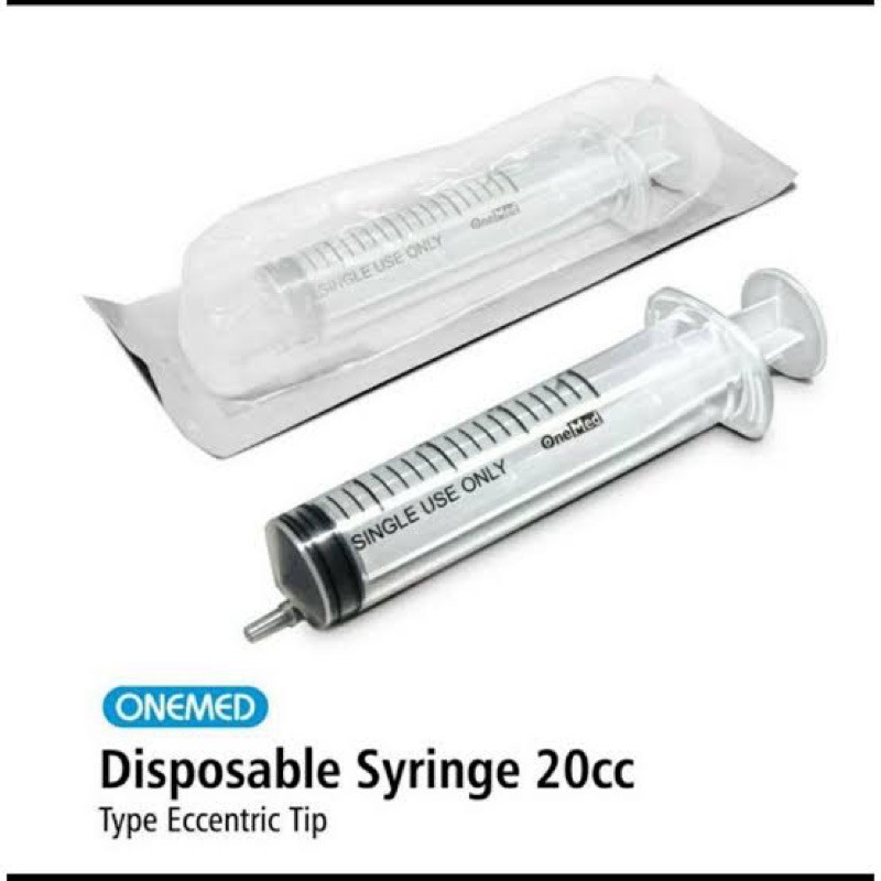 spuit 20cc 20ml / spuit 20 ml 20 cc onemed syringe one med spuid alat bantu paksa makan hewan