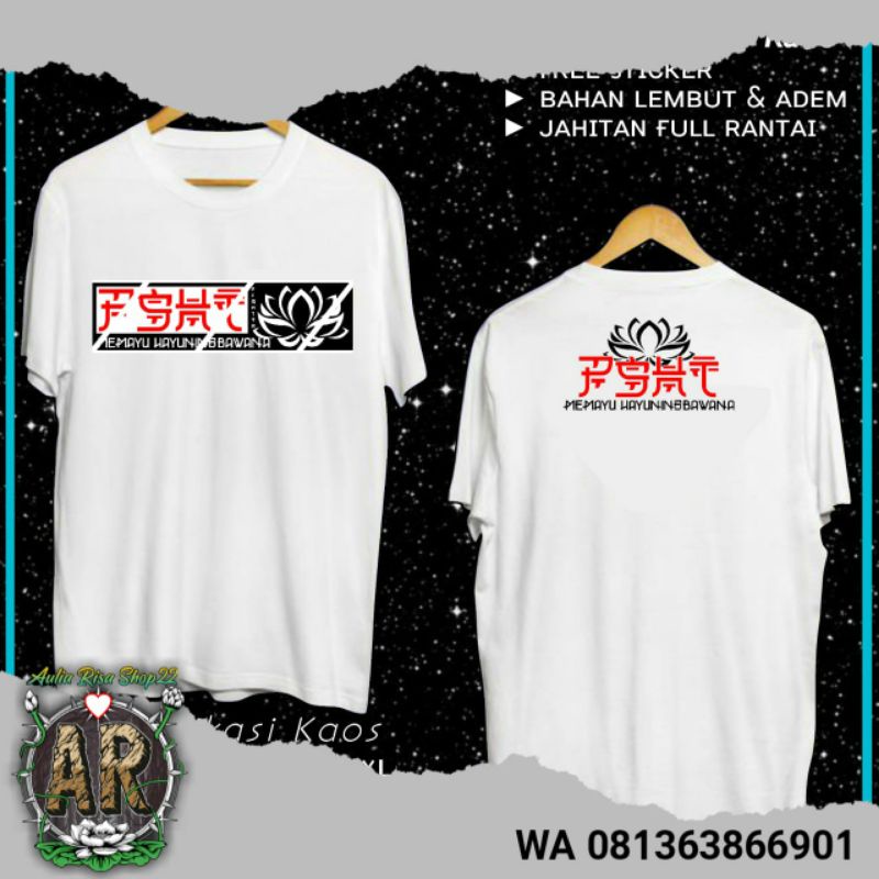 KAOS PSHT WARNA PUTIH free stiker