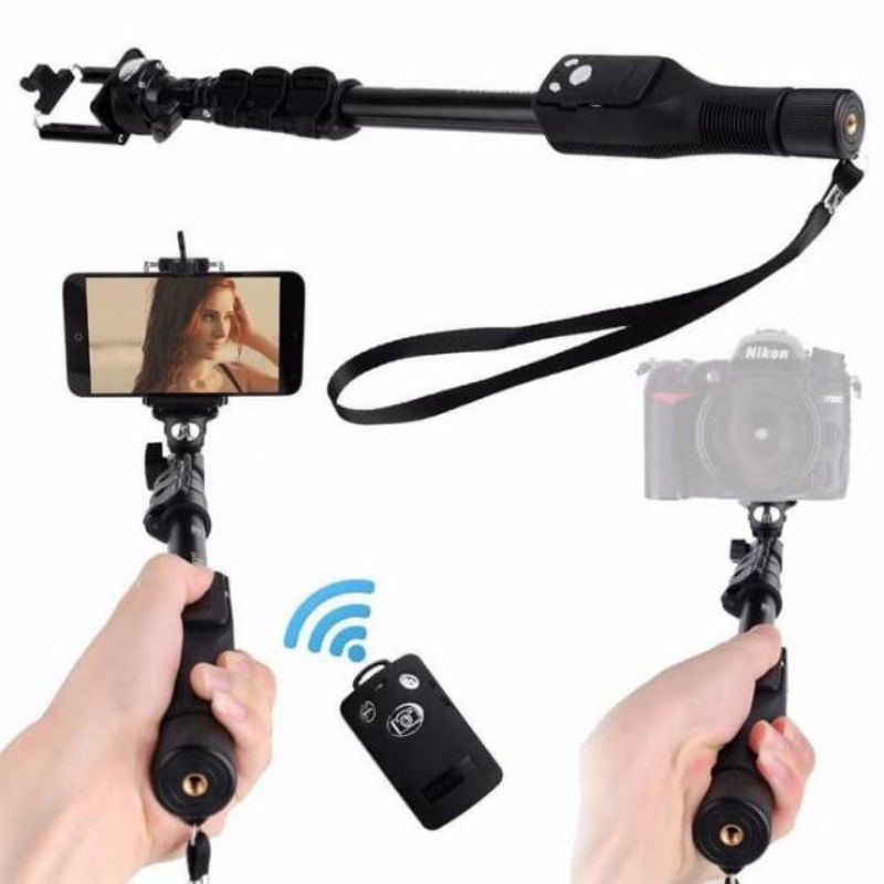 Monopod tongsis yunteng bluetooth remote Monopod smartphone action camera yt-1288