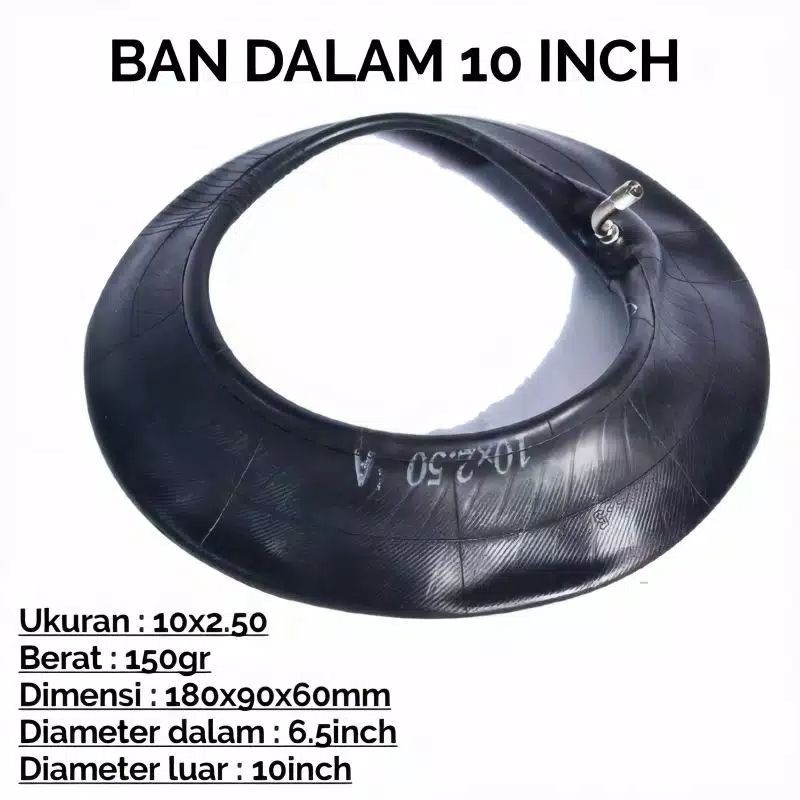 ban dalam skuter/sepeda listrik 10 inch