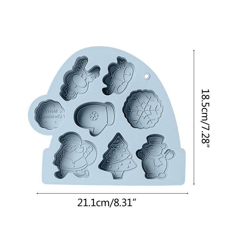 Zzz Cetakan Kue / Coklat / Fondant Tema Natal 3D Bahan Silikon