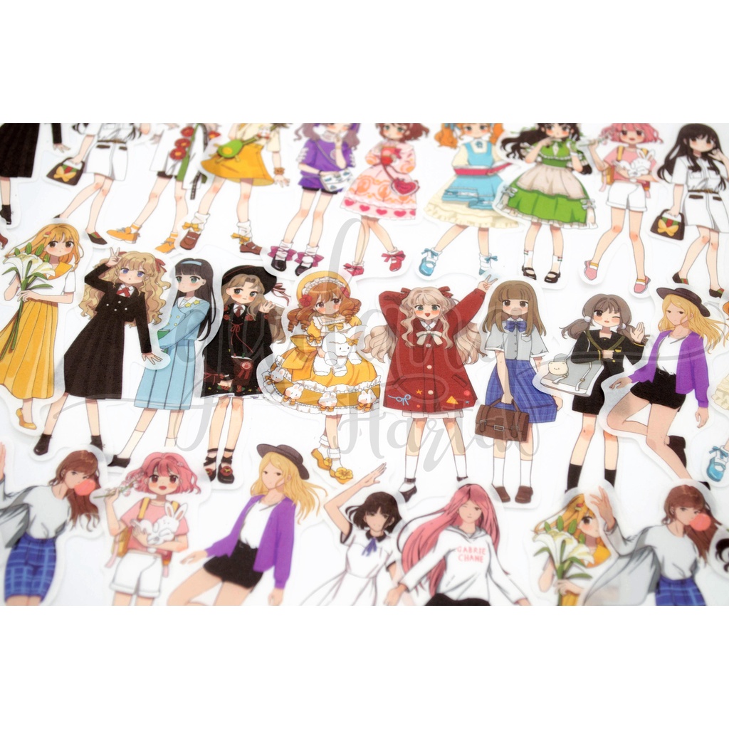 Stiker Washi All Cute Fashion Sticker Baju Fashion Lucu DIY 303747