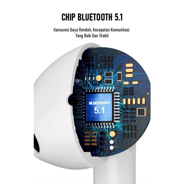 Robot T50 Smart Touch Wireless Earphone Tws Bluetooth Headset Airbuds Iphone Android-6