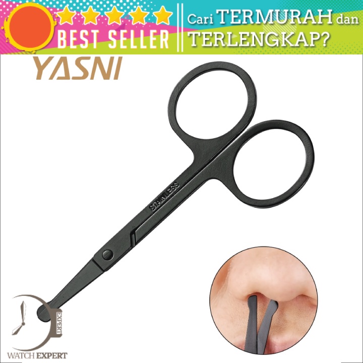 Bisa COD Gunting Cukur Bulu Hidung Nose Hair Scissor Stainless Steel - KNIFEZER FS124