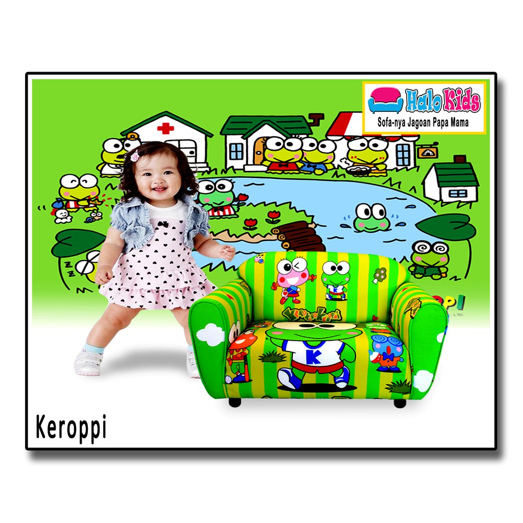 HADIAH ANAK | SOFA HALO KIDS - MOTIF KERO-KEROPI | SOFA ANAK | KURSI BAYI | MAINAN BUKAN SOFA ODONG2