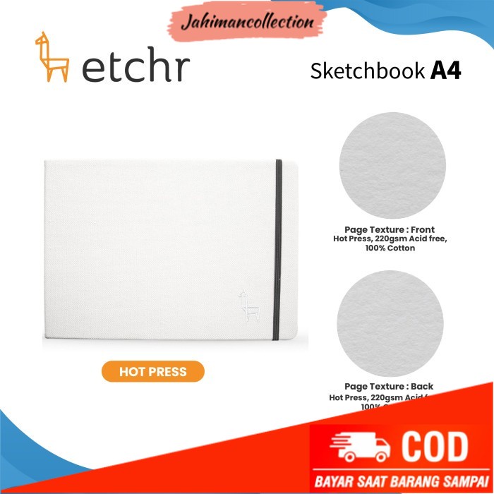 

✨ BISA COD ✨ Buku Cat Air Etchr A4 Watercolor Sketchbook - HOT PRESSED