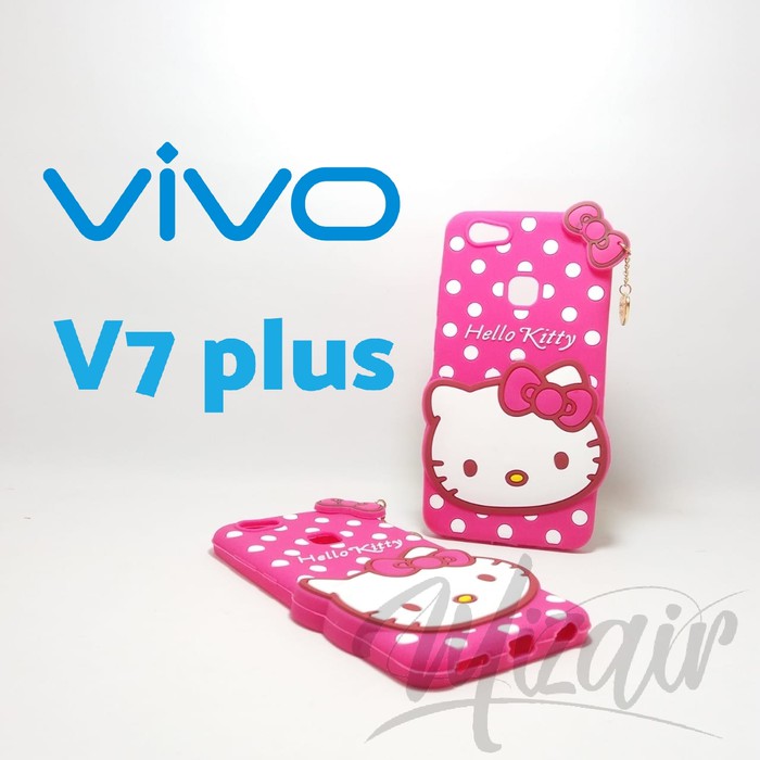 Case 3D Hello Kitty Vivo V7 Plus /Karakter/Boneka/3D/Softcase - Pink