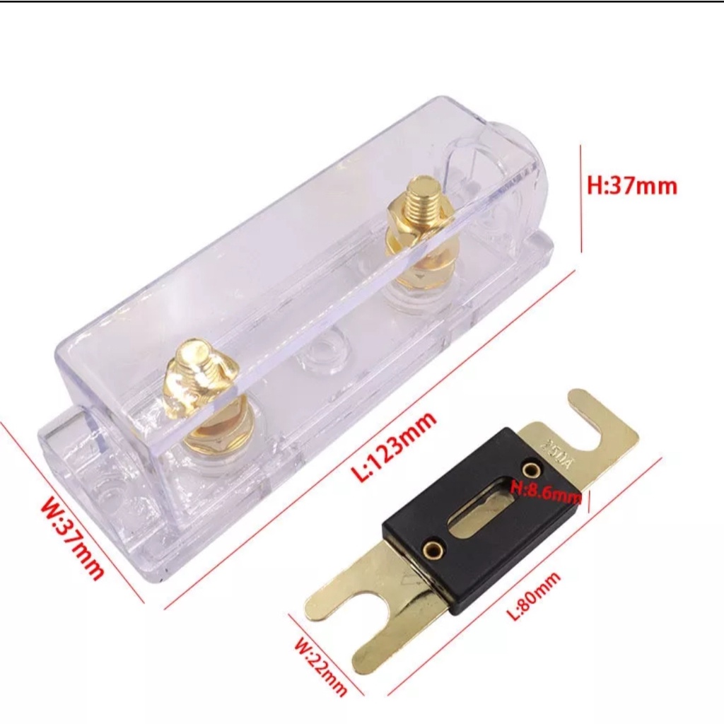 Box Sekering Fuse ANL Gold Plated Audio