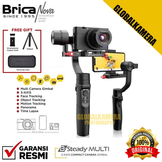 Brica BSteady Multi - 3 Axis Compact Camera Gimbal - Black