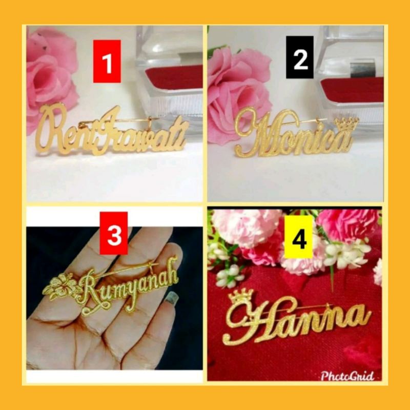 Bros nama Bros nama custom Bros nama lapis emas