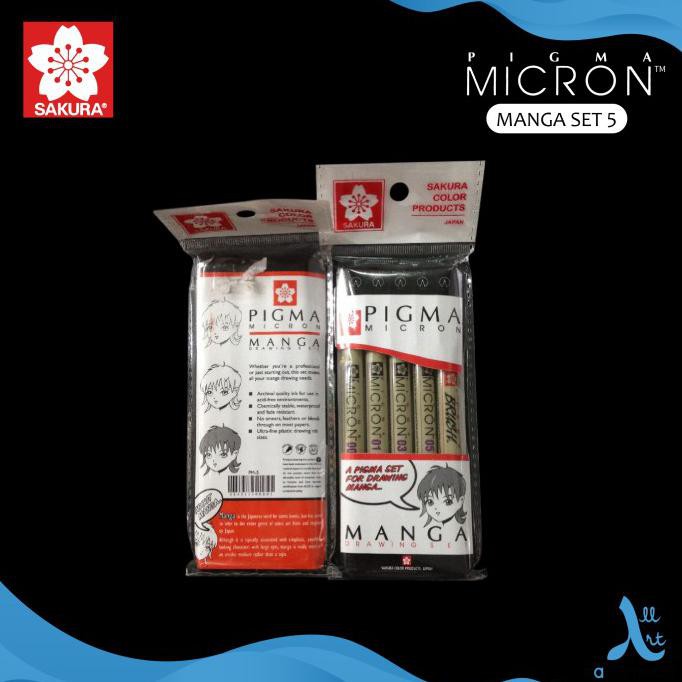 

(PERALATAN MENGGAMBAR) DRAWING PEN SAKURA PIGMA MICRON MANGA SET PULPEN GAMBAR COD