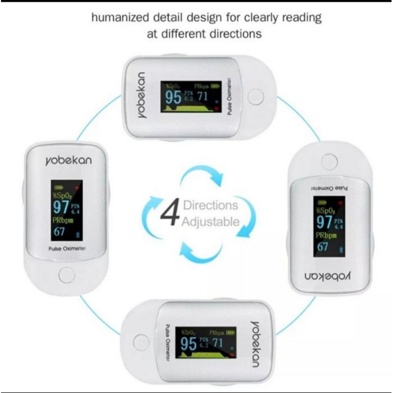 Oxymeter Yobekan Fingertip Pulse Oximeter - Oxymeter LK87 LK88 LK89 Alat Ukur Oksigen Dan Detak Jantung