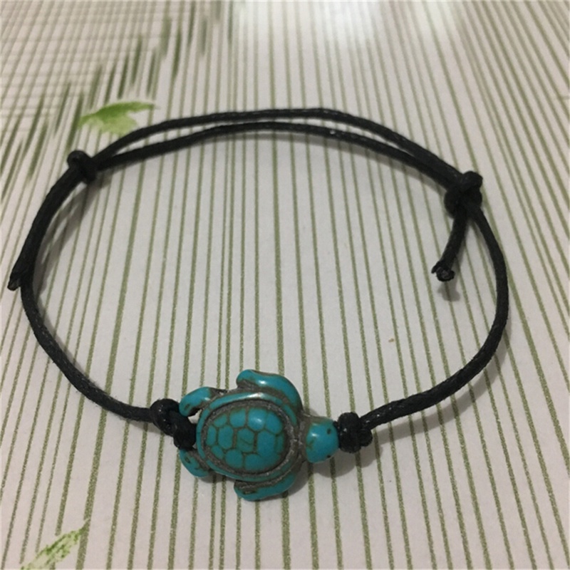 Gelang Kaki Boho Turquoise Bentuk Kura-Kura